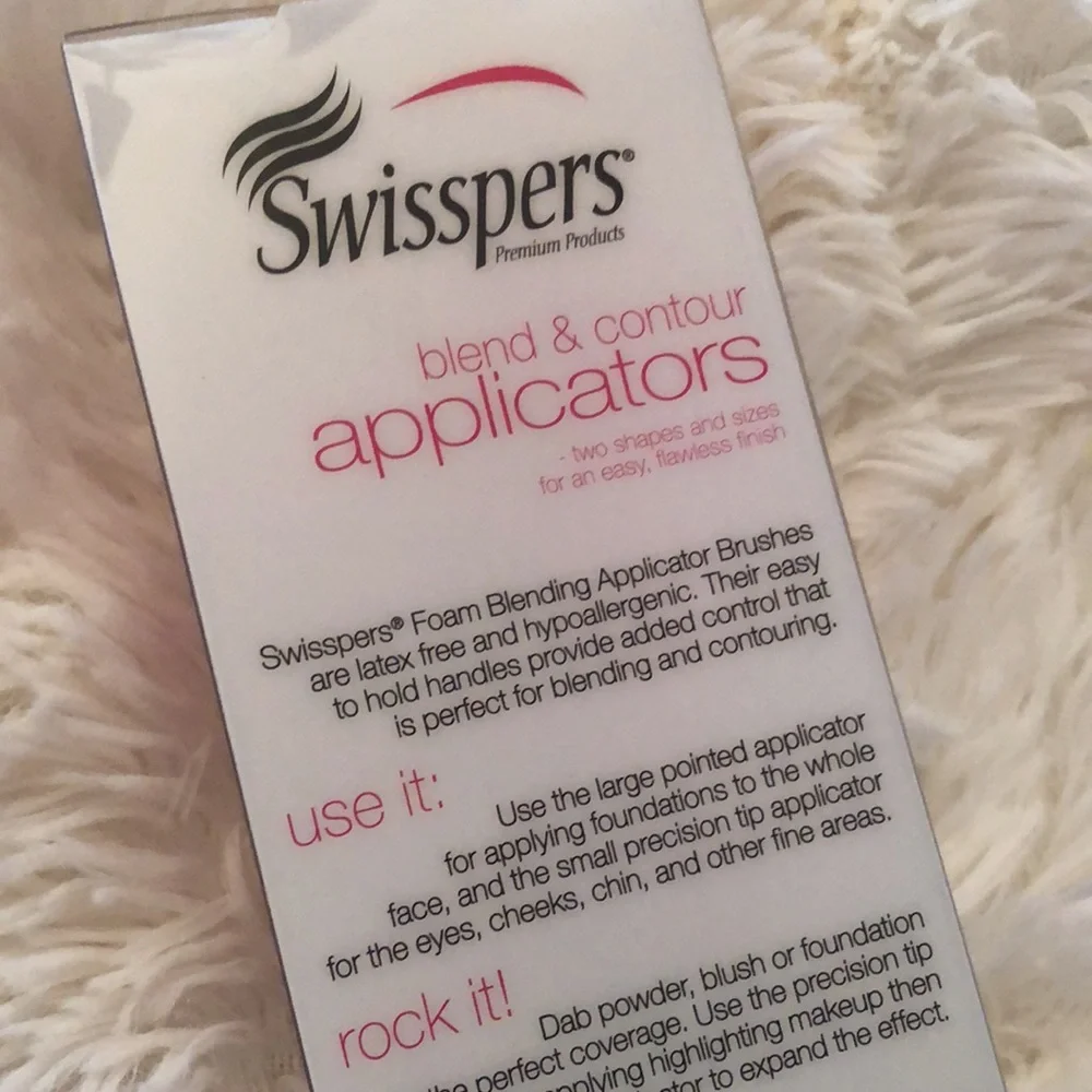 Swisspers Start 2 Finish Blend & Contour Applicators 2 Shapes Sizes Foam